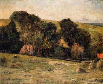 Paul Gauguin : Haymaking near Dieppe
